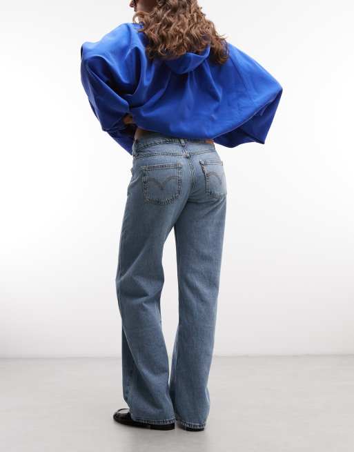 Levi's superlow loose jeans in light wash, 3 of 5