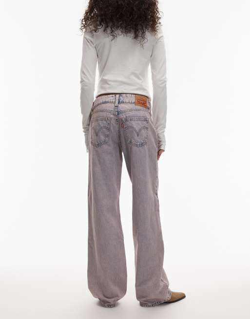 Levi's superlow loose jeans in pink wash, 3 of 6