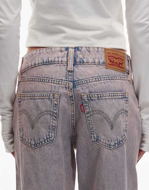 Levi's superlow loose jeans in pink wash, 5 of 6