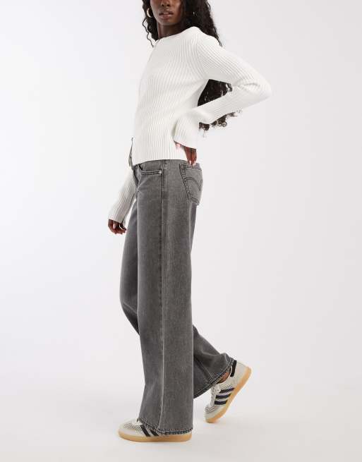 Levi's superlow loose jeans in washed grey, 3 of 5