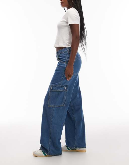 Levi's – Superlow – Niebieskie luźne jeansy bojówki , 2 z 5