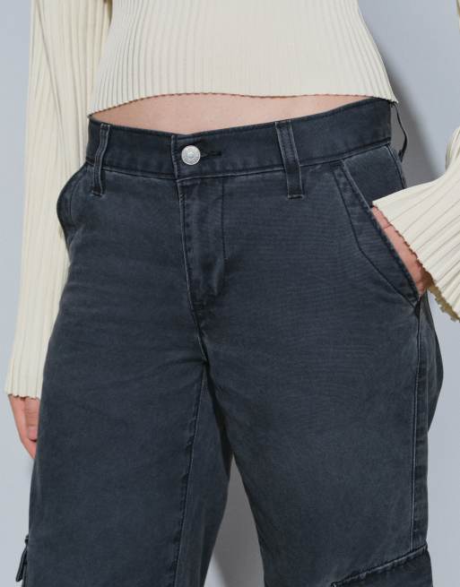 Levi's - Superlow - Pantalon cargo ample - Noir délavé, 4 de 7