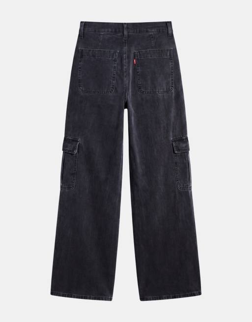 Levi's - Superlow - Pantalon cargo ample - Noir délavé, 7 de 7