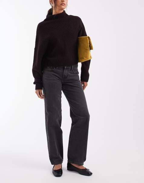 Levi's superlow raka jeans i svart denim - view 1