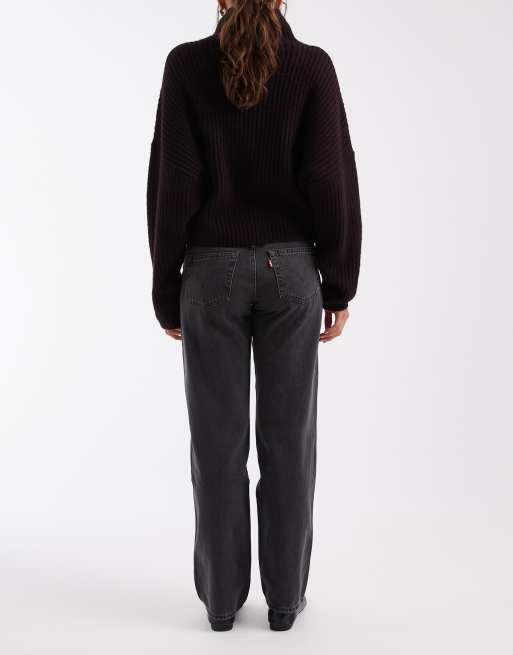 Levi's superlow straight jeans in black, 2 of 5