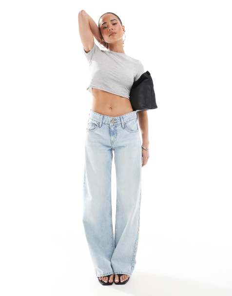 Levi's superlow waist loose fit jeans in bleach wash - view 1
