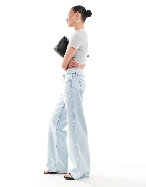 Levi's superlow waist loose fit jeans in bleach wash