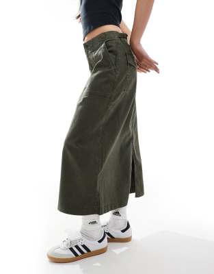 Levi's Surplus Canvas Utility Skirt In Green