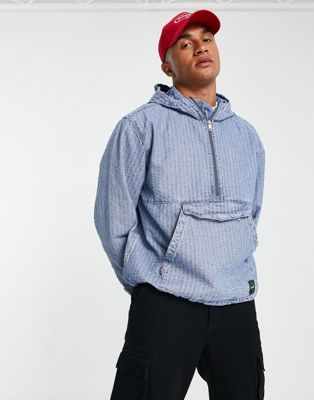 Levi's sutro anorak jacket in blue with hood - ASOS Price Checker