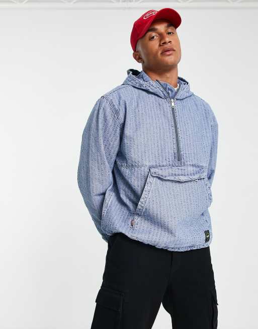 Levi s sutro anorak jacket in blue with hood