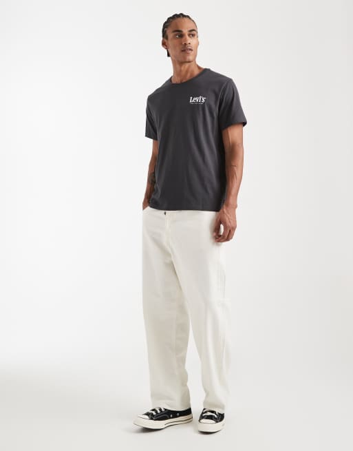 Levi's – Svart, avslappnad t-shirt med snabbmatstryck baktill, 2 av 5