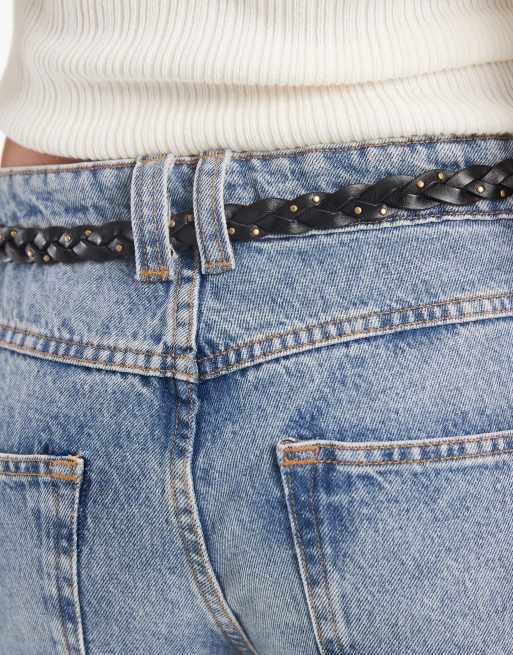 Levi's – Svart, flätat, smalt läderskärp, 3 av 3