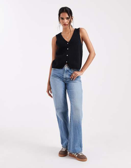 Levi's – Svart linne i bouclé, 3 av 4