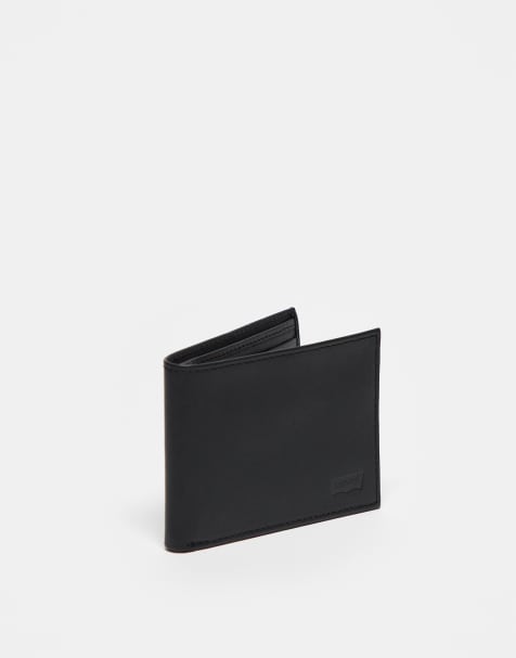 Levi's – Svart plånbok i läder med fladdermuslogga i vikbar design - view 1
