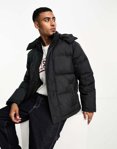 Levi's – Svart pufferjacka i dun med huva - view 1