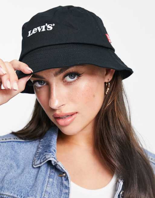 Levi's – Svart solhatt med vintagelogga