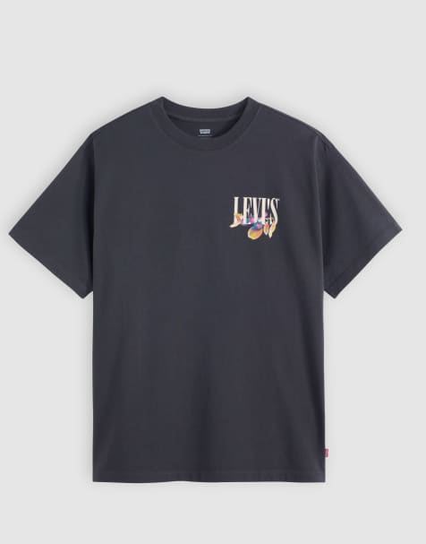 Levi's – Svart t-shirt i vintage oversize med fruktcocktail- och logga baktill - view 1