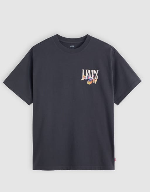 Levi's – Svart t-shirt i vintage oversize med fruktcocktail- och logga baktill