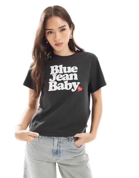 Levi's – Svart t-shirt med tryck - view 1