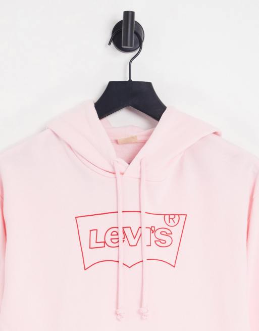 Levi's - Sweat à capuche à logo graphique - Rose, 4 de 4