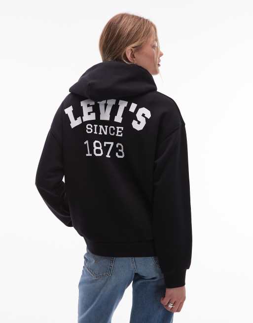 Levi's - Sweat à capuche avec petit logo universitaire - Noir