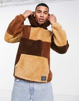 Levi's - Sweat à capuche color block avec petit logo-Marron