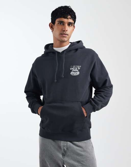 Levi's - Sweat à capuche décontracté avec imprimé graphique au dos - Noir, 3 de 5
