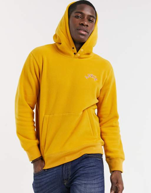 Levi s Sweat capuche en polaire avec logo Jaune dor ASOS