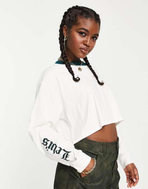 Levi's - Sweat court à manches longues avec motif logo - Blanc - view 1