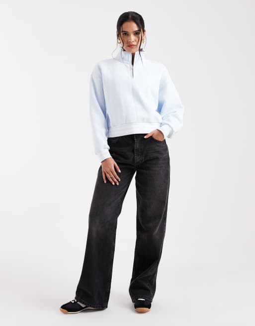 Levi's sweat-shirt à col zippé 1/4 bleu clair, 3 de 4