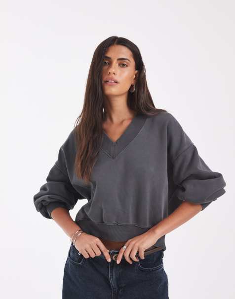 Levi's sweat-shirt vintage col V gris foncé - view 1