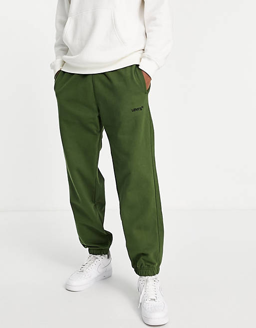 Levi's sweatpants with small logo in green | ASOS