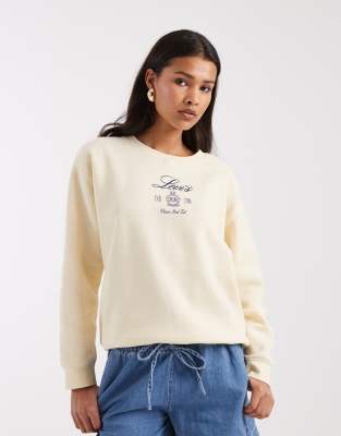 Levi's - Sweatshirt in Buttergelb mit Grafikprint