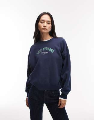 Levi's - Sweatshirt in Marineblau mit mittigem Grafikprint
