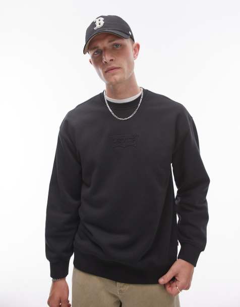 Levi's – Sweatshirt in Schwarz mit Fledermaus-Logo - view 1