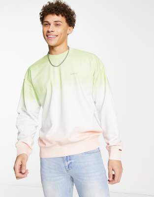 Levi's Sweatshirt In Tie Dye Ombre With Small Logo-multi ModeSens