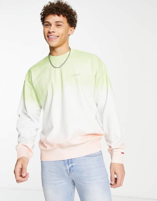 Levi's sweatshirt in tie dye ombre with small logo | ASOS