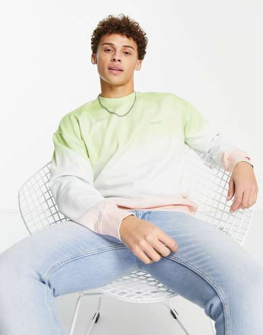 Levi's sweatshirt in tie dye ombre with small logo | ASOS