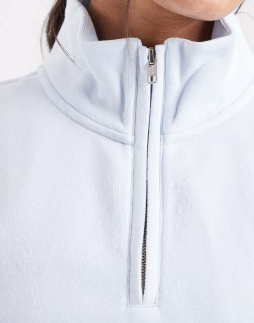 Levi's sweatshirt med 1/4-hals i ljusblått, 4 av 4