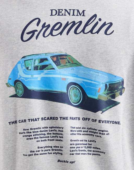 Levi's - Sweatshirt met autoprint in gemêleerd grijs, 4 van 5
