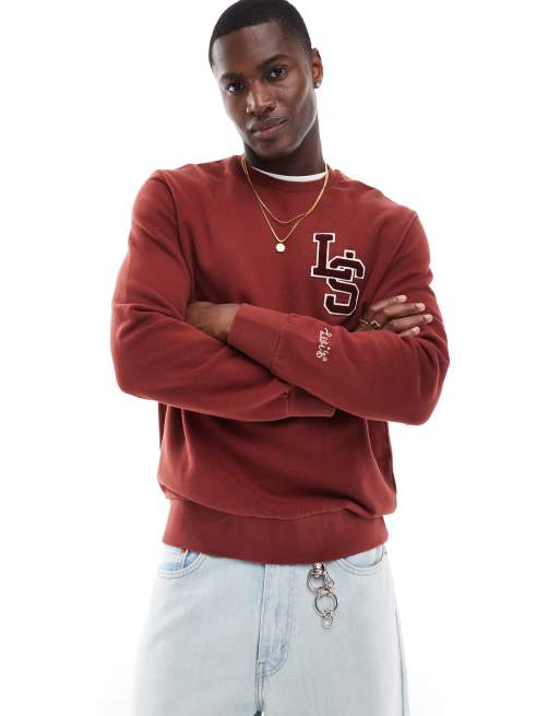 Levi's - Sweatshirt met varsityletters in rood