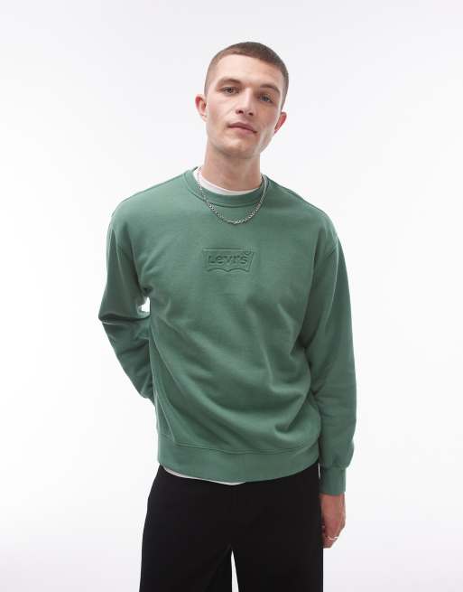 Levi's - Sweatshirt met vleermuislogo in groen