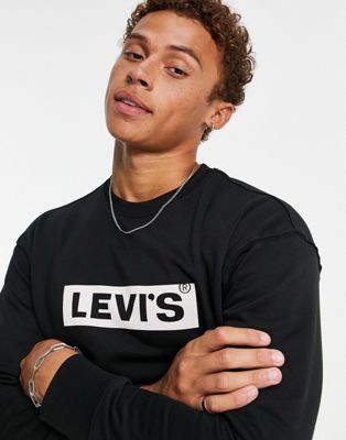Levi's sweatshirt with box tab logo in black