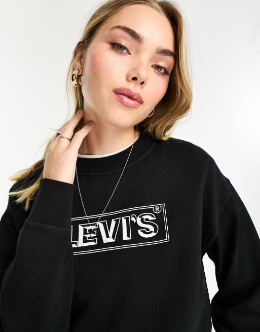 Black levi's deals sweatshirt womens