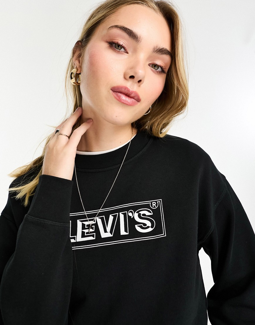Levi’s sweatshirt with boxtab logo in black