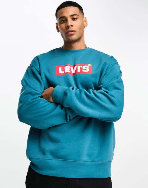 Levi s sweatshirt with boxtab logo in blue