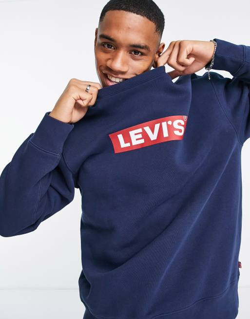 Levi's sweatshirt clearance blue