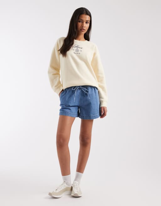 Levi's sweatshirt with graphic print in butter yellow, 2 of 4
