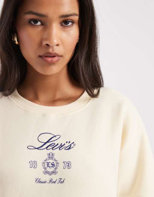 Levi's sweatshirt with graphic print in butter yellow, 4 of 4