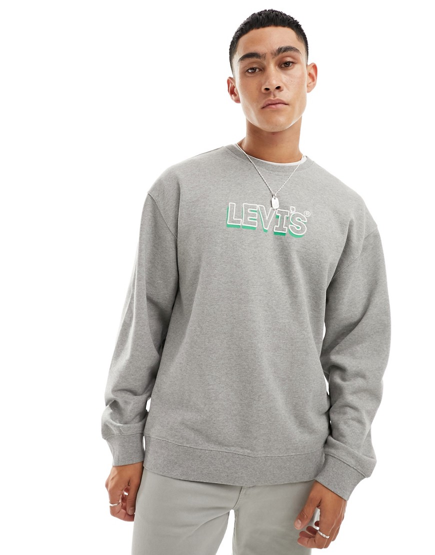 Levi's sweatshirt with headline logo in grey